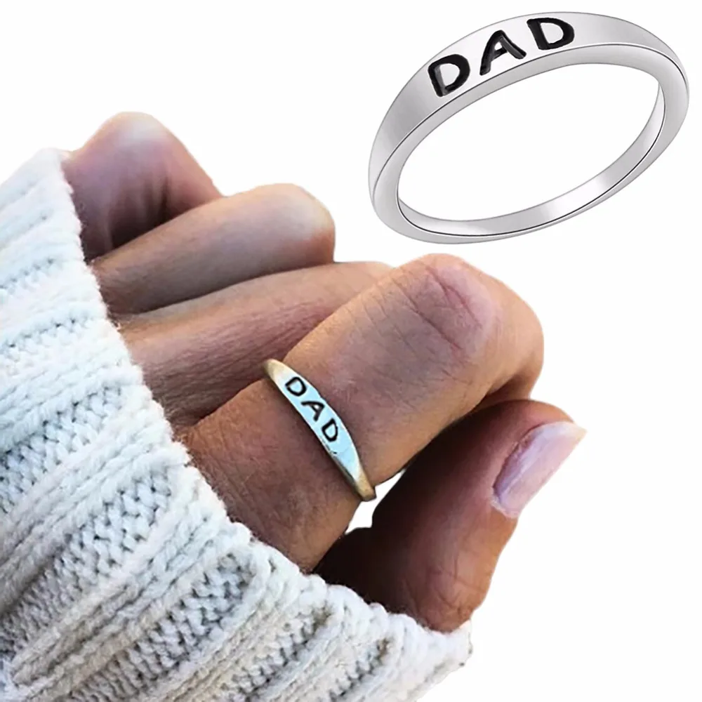 1 шт Новое мужское модное кольцо подарок на день отца/Матери посеребренное кольца