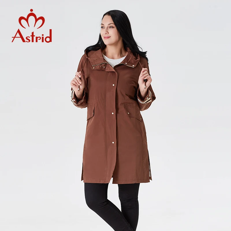 2019 Для женщин плащ Весенняя мода ветровка Повседневная куртка с капюшоном