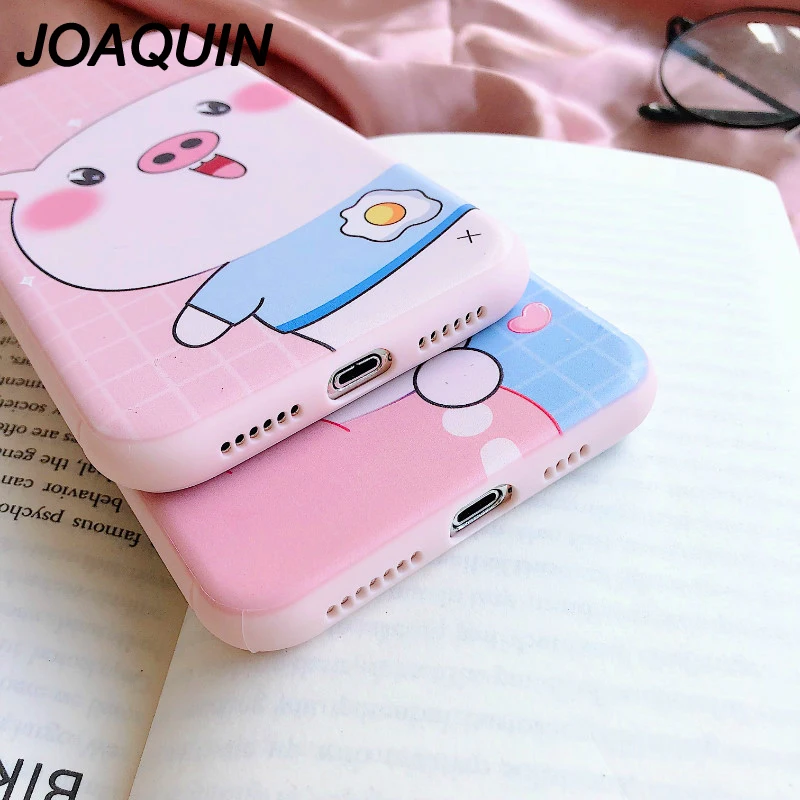 Cartoon Pink Cute Pigs Phone Case For iPhone Xs Max XR XS 6 6S 7 8 Plus X Silicone Soft shell Mobile Bags & Cases |