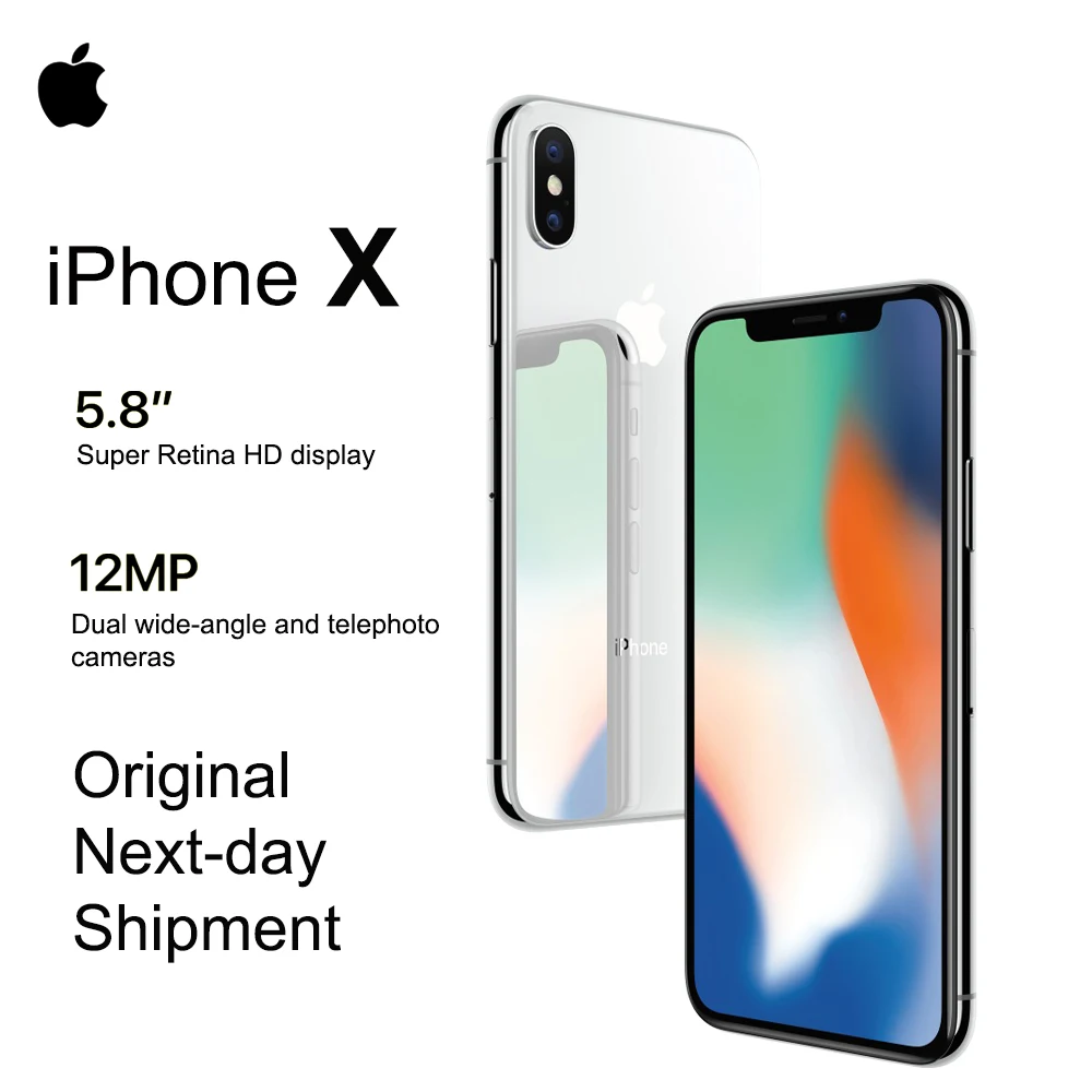 Смартфон Apple iPhone X 5 8 дюйма OLED 4G LTE 12 МП Bluetooth IOS 11 водозащита IP67|Смартфоны| |