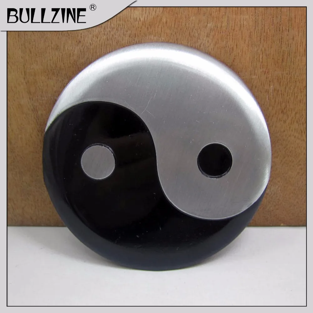 Bullzine цинковый сплав Yinyang пряжка для ремня черное покрытие FP 03359 Роскошные