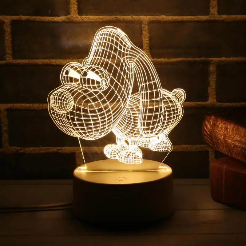 Новое поступление 3D светодиодный светильник энергосберегающий мультяшный Рождественский домашний декоративный переключатель ночной Светильник детский подарок