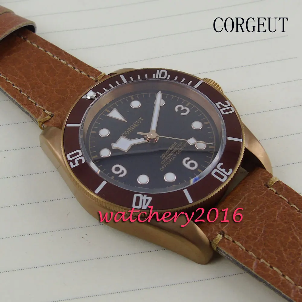 Мужские наручные часы miyota роскошный брендовый чехол с бронзовым покрытием и