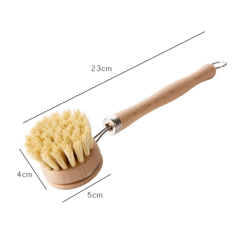 Натуральный из дерева, с длинной ручкой горшок щетка кухонная сковорода блюдо чаша мытье чистка домашняя щетка для чистки инструментов