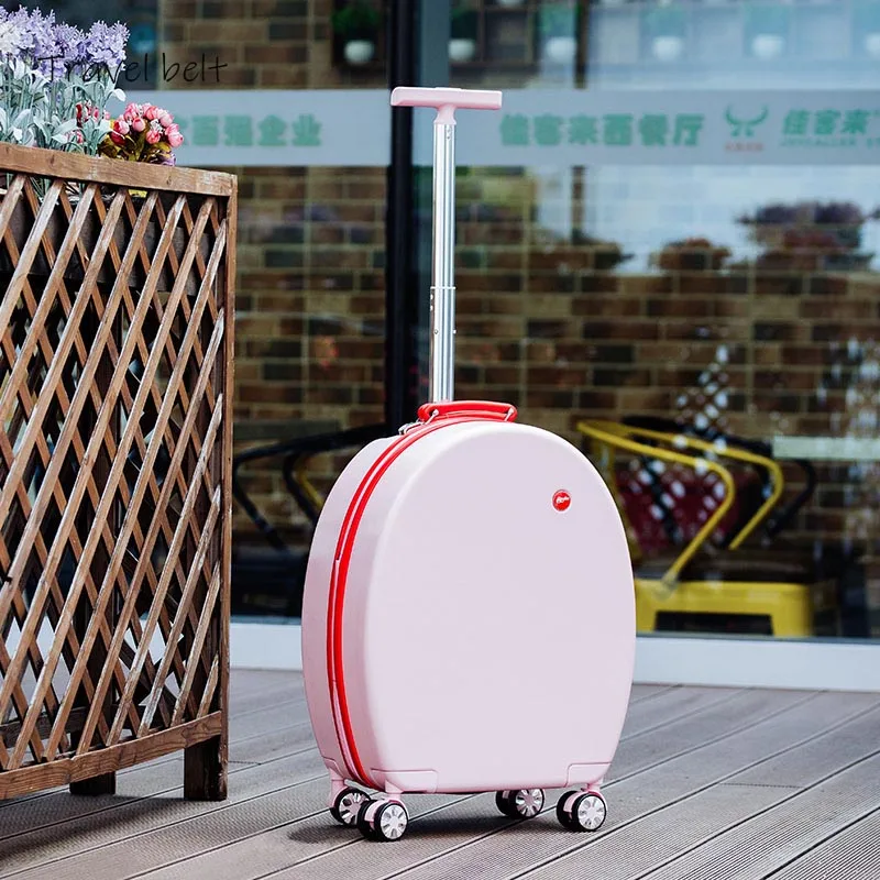

Can sit Women Korean Rolling Luggage Spinner 20 inch High capacity Fashion Travel Bags Password Cabin Suitcase Wheels