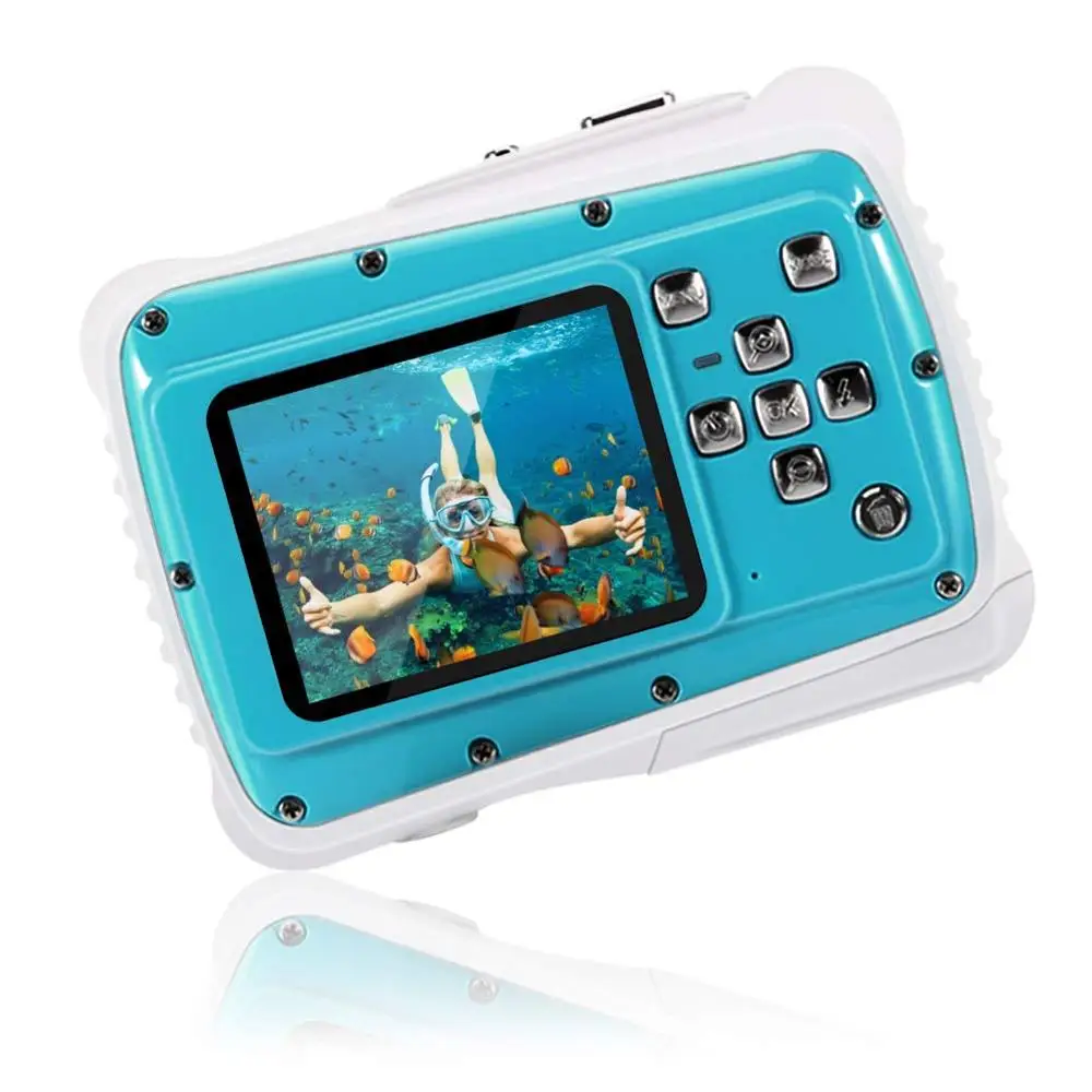 Blue Kids Camera Профессиональная Детская Водонепроницаемая камера Подводная цифровая экшн-видеокамера для мальчиков и девочек Экшн-камера с картой 32 Гб - Цвет: Blue Kids Camera