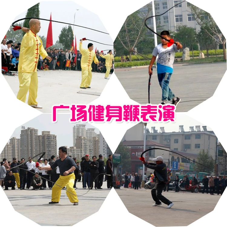Натуральная кожа Wushu Whips Fitnesee Whips Kungfu Shaolin Whips ручная работа Первый верхний слой воловья кунг-фу whip медное кольцо