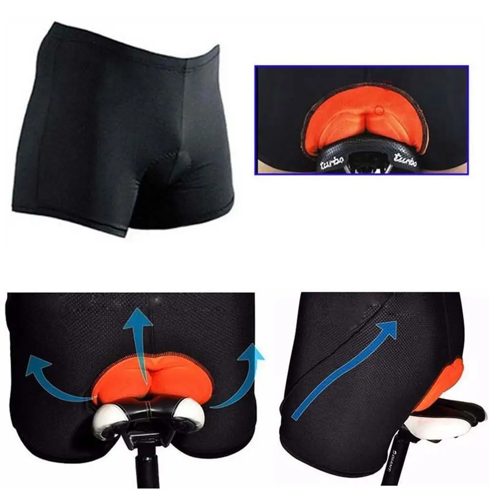 Велосипедные шорты Pro Gel с 3D подкладкой противоударные черные трусы велосипедное