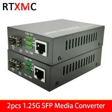 SFP волокна Media Converter к RJ45 Gigabit Media Converter SFP 10/100/1000 M Ethernet преобразователя приемопередатчик оптический коммутатор