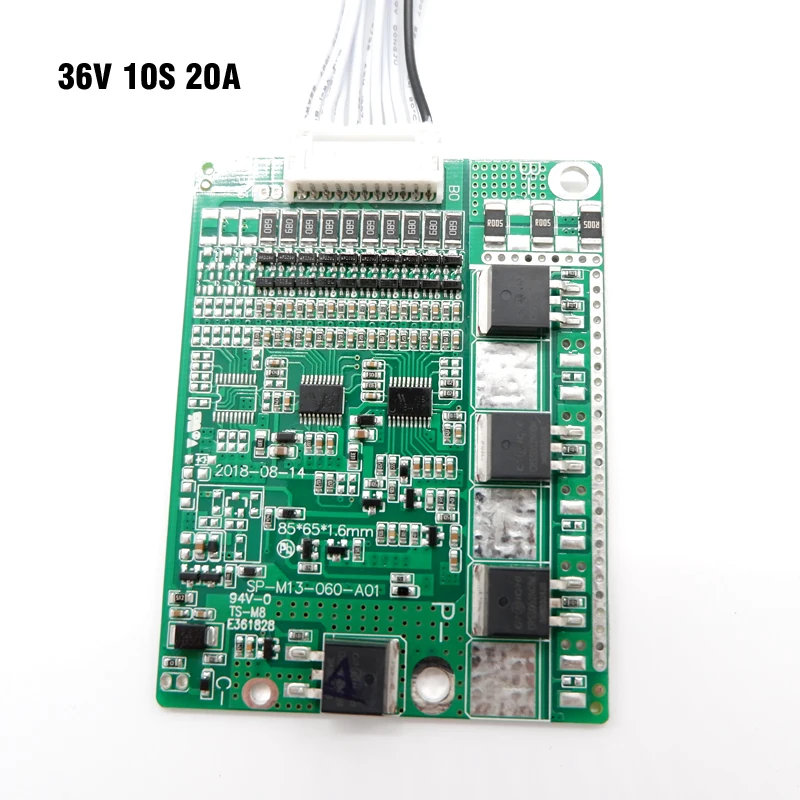 Небольшой размер BMS L85 * W65 H6.5mm E bike 10S 36V 20A и 13S 48V 30A литий ионный аккумулятор для HaiLong