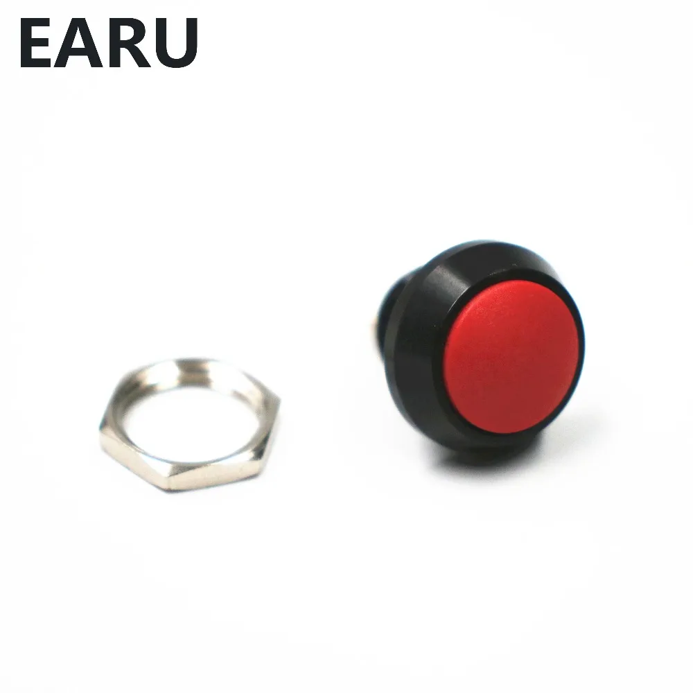 1 шт. 12 мм Черная Нержавеющая Сталь цветной мгновенный звуковой сигнал дверной