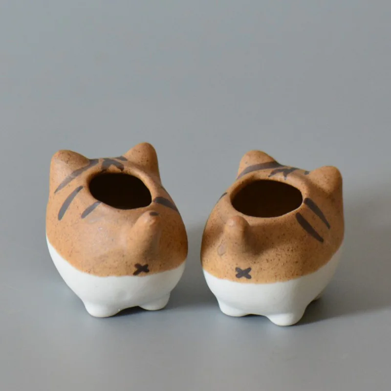 Творческий мультфильм мини цветочный Cat Чи Sweet Home Керамика кашпо кактус горшок