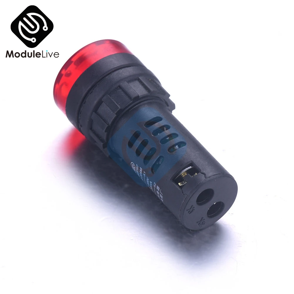 Безопасная сигнализация AC DC 12V Красный светодиодный активный зуммер сигнальный