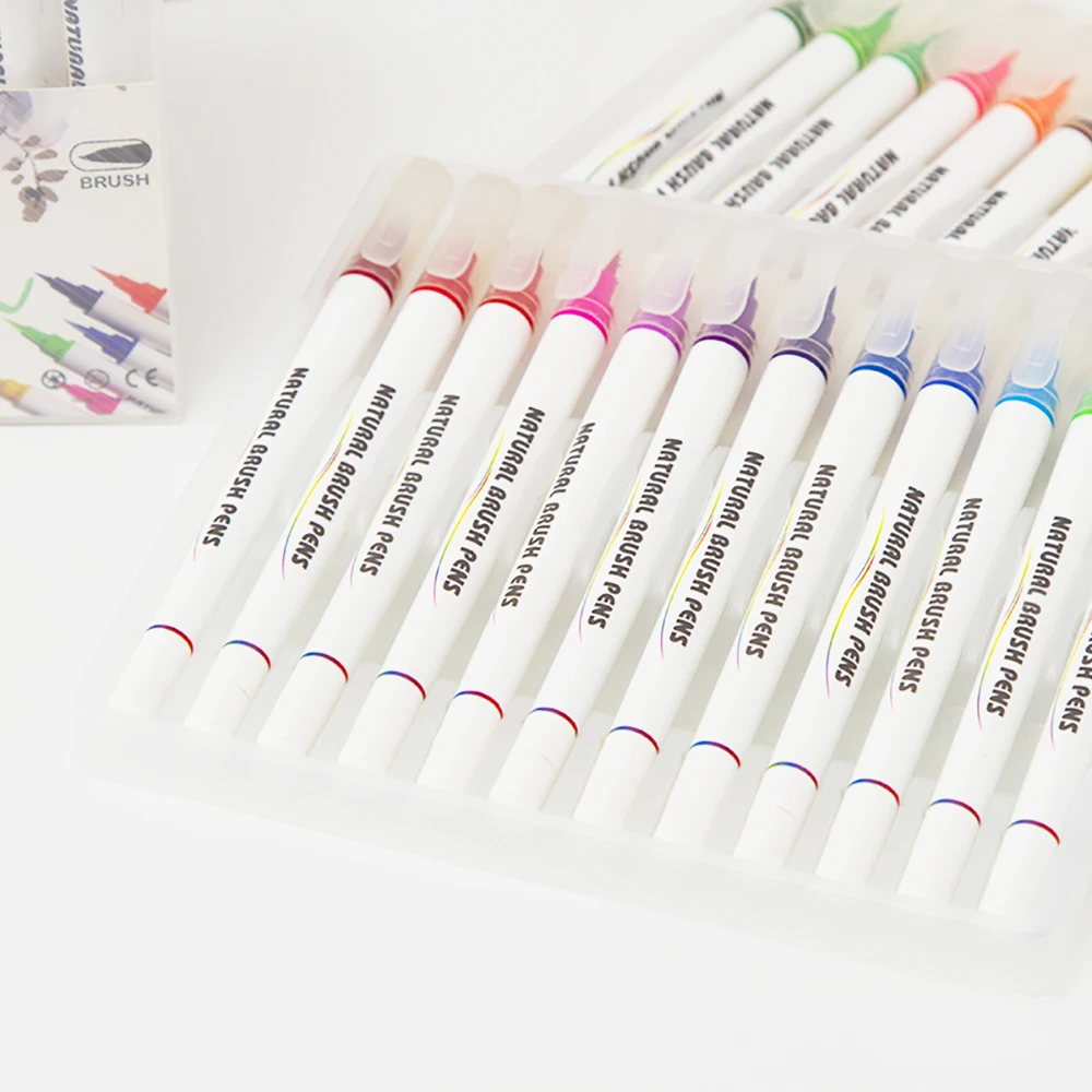 

Real Brush Pens, 48 Colors for Watercolor Painting with Flexible Nylon Brush Tips, Paint Markers for Coloring, Calligraphy