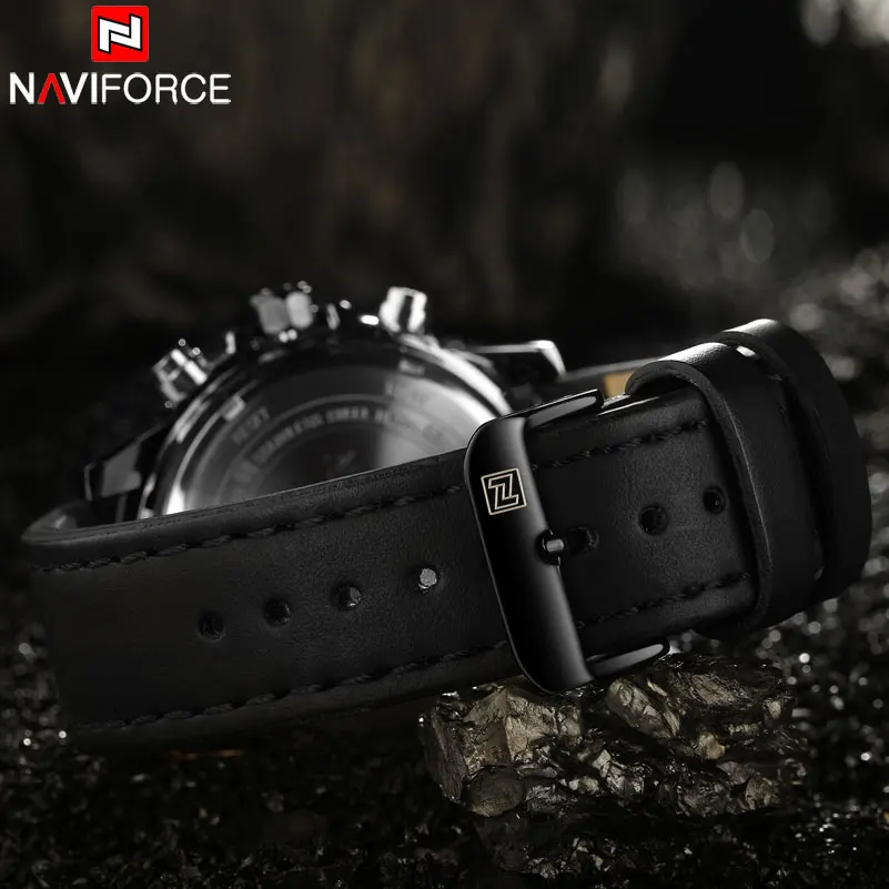 Мужские спортивные наручные часы naviforce Брендовые Часы с двумя дисплеями