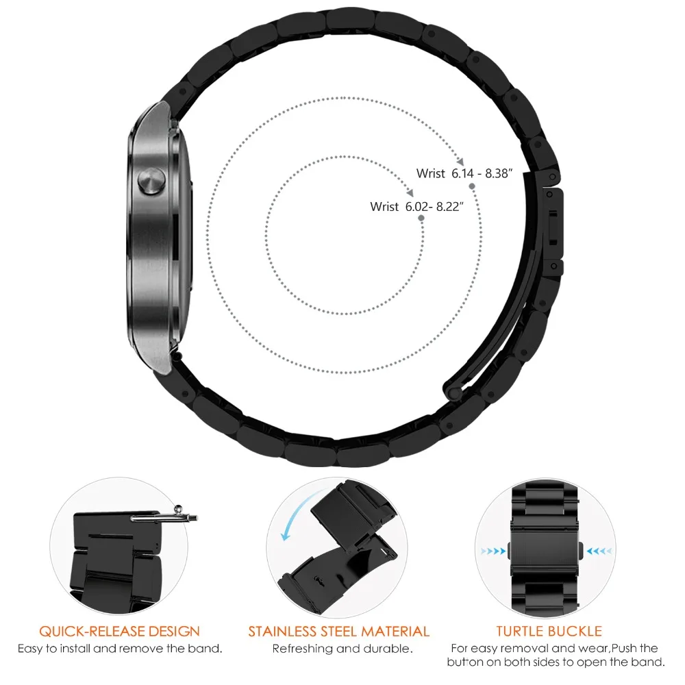 Ремешок из нержавеющей стали для часов Samsung Gear S3 Classic/Frontier/Galaxy 46 мм Fullmosa 22