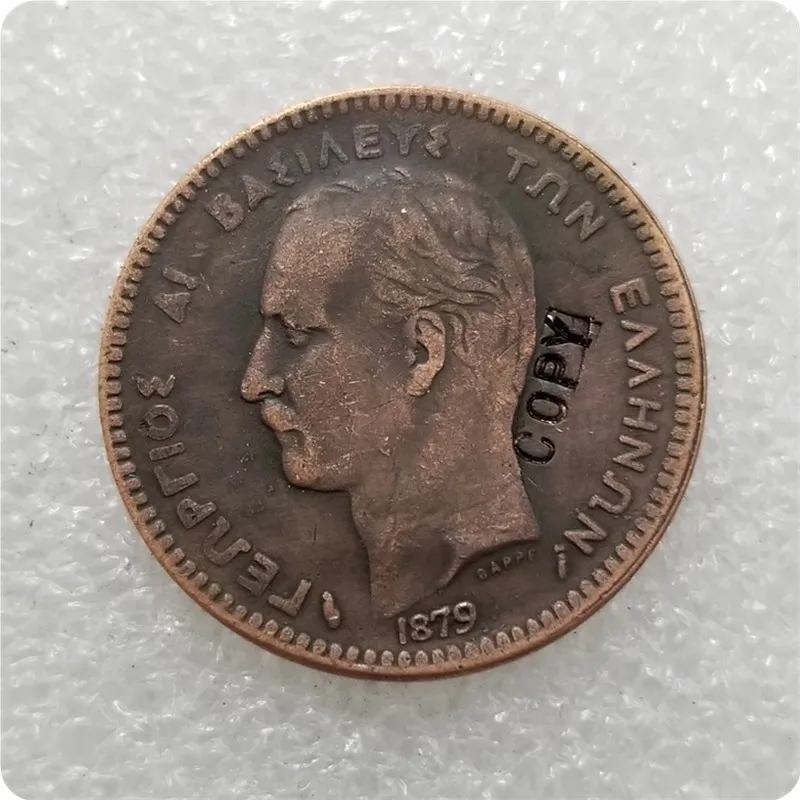 1879 Греция 10 LEPTA медная монета КОПИЯ | Дом и сад