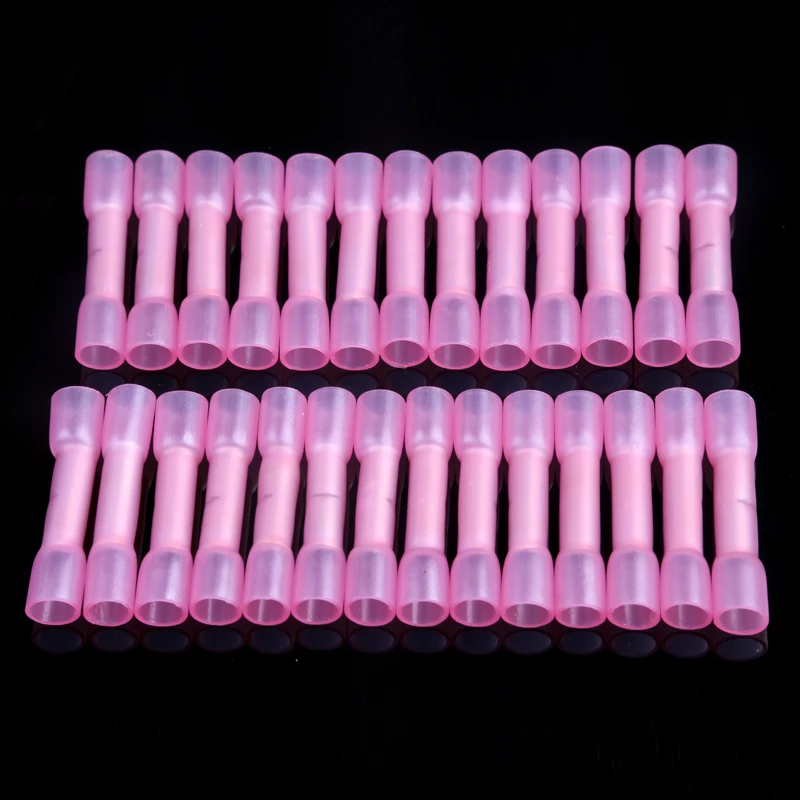 100pcs Waterproof&ampInsulated Heat Shrink Butt Terminal Connectors Electrical Cable Wire Connector Crimp Terminals For 0.5-1.5mm2 |