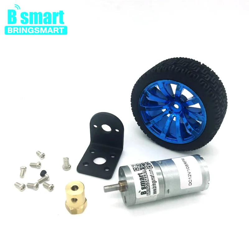 Bringsmart мотор редуктор постоянного тока 6 В 12 в с монтажной муфта кронштейна и