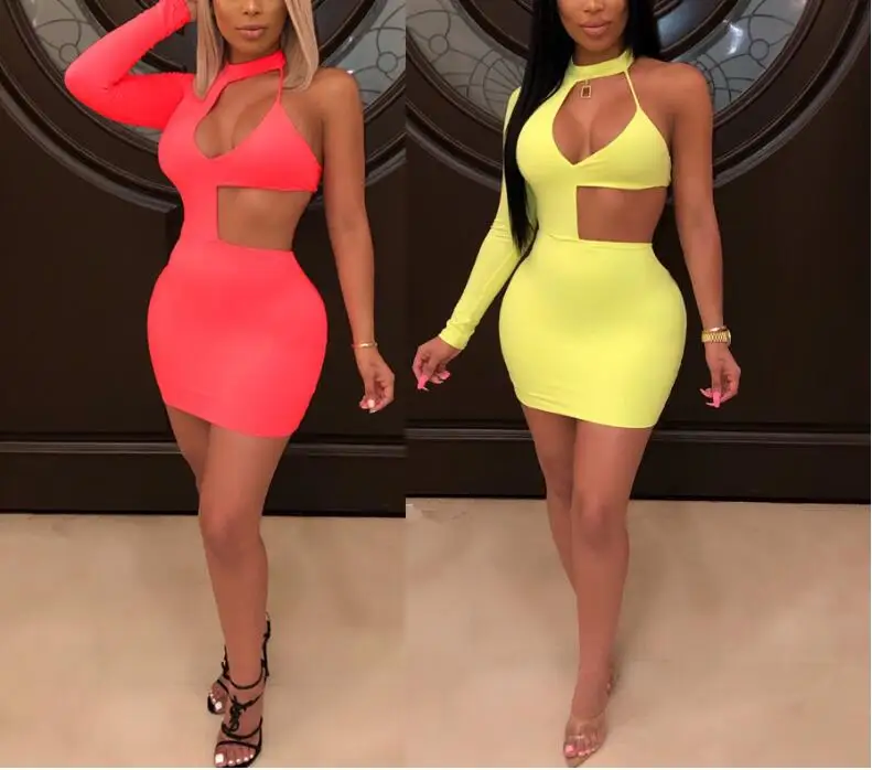 Женское облегающее платье с открытой спиной Клубное вечернее плюс размер Холтер