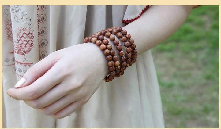 108 шт сандалового дерева тиб сетан буддийские молитвенные Бусы Браслеты Будда
