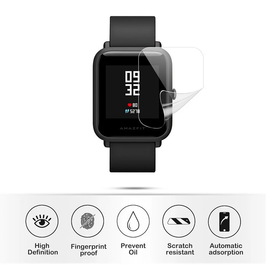 CIAXY рамка для часов Amazfit Bip Youth Смарт часы 3D мягкая ТПУ Защитная пленка экрана Xiaomi
