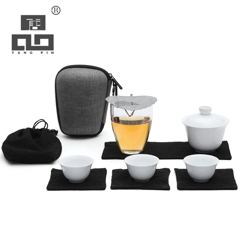 Керамический чайник TANGPIN чайные чашки gaiwan китайский портативный дорожный чайный