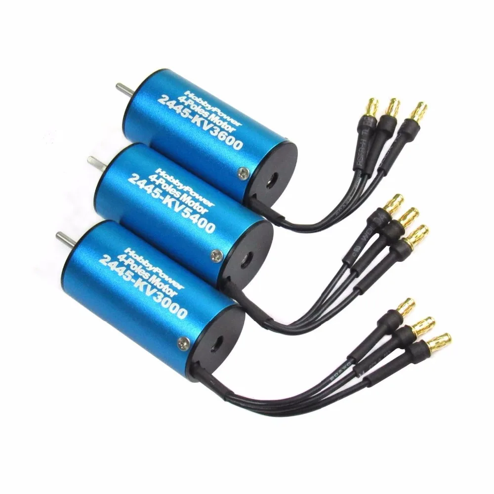 Hobbypower 2445 5400KV 3600KV 3000KV 4-полюсный бесщеточный двигатель для 1/18 1/16 RC автомобиль |