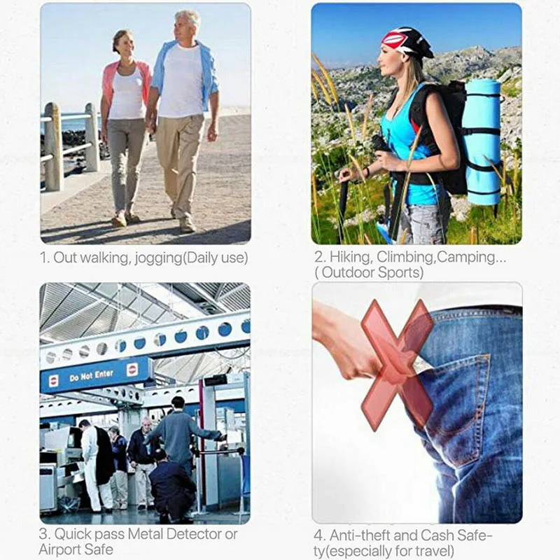 

Travel Security Belt Invisible Money Pouch Money Wallet Pockets Waist Belt WHShopping