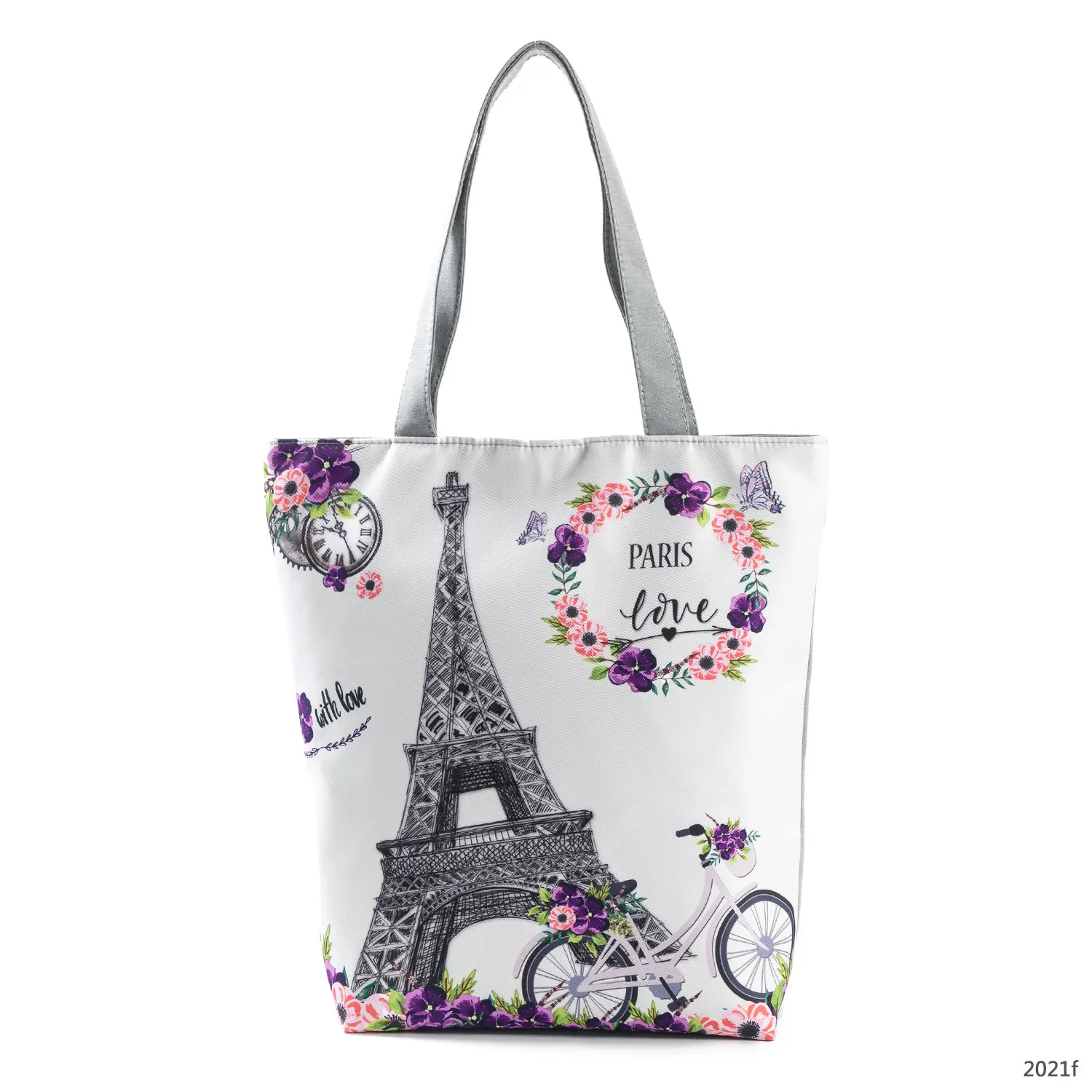 

Miyahouse Canvas Shoulder Bag Women Tote Handbag Eiffel Tower Printed Casual Totes Female Beach Bag Bolsa Feminina