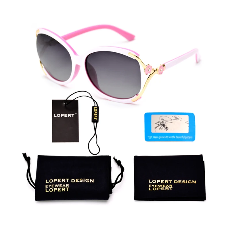 Lopert Cat Eye поляризованных солнцезащитных очков Модные женские очки Glasse Брендовая дизайнерская обувь Высокое качество вождения солнце Glasse Óculos De Sol - Цвет линз: SET 1 Pink