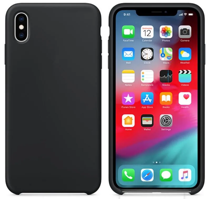 Для iphone Xs Max чехол с офоническим логотипом Жидкая силиконовая резина мягкая подушка из микрофибры чехол для телефона iphone Xs Xr Xs Max