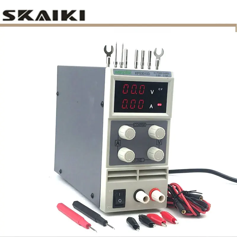 KPS3010D 30 в 10A Цифровой Регулируемый источник питания постоянного тока 0 1 в/0.01A