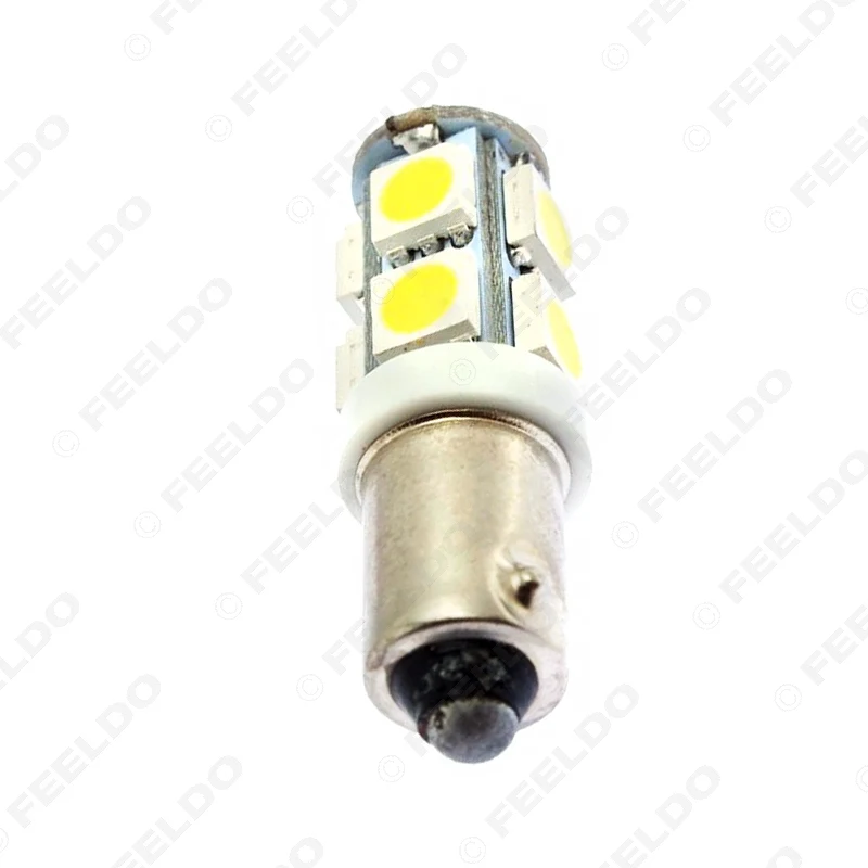 FEELDO 2 шт. 7 цветов BA9S T4W 1895 5050 Чип 9SMD 9LED Автомобильные светодиодные лампочки боковые