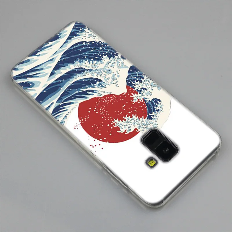 Sea Wave Art Spray Silicone Case For Samsung Galaxy A50 A30 A10 A40 A6 A8 Plus A9 A5 A7 2018 2017 2016 Note 9 8 Fashion Cover | Мобильные