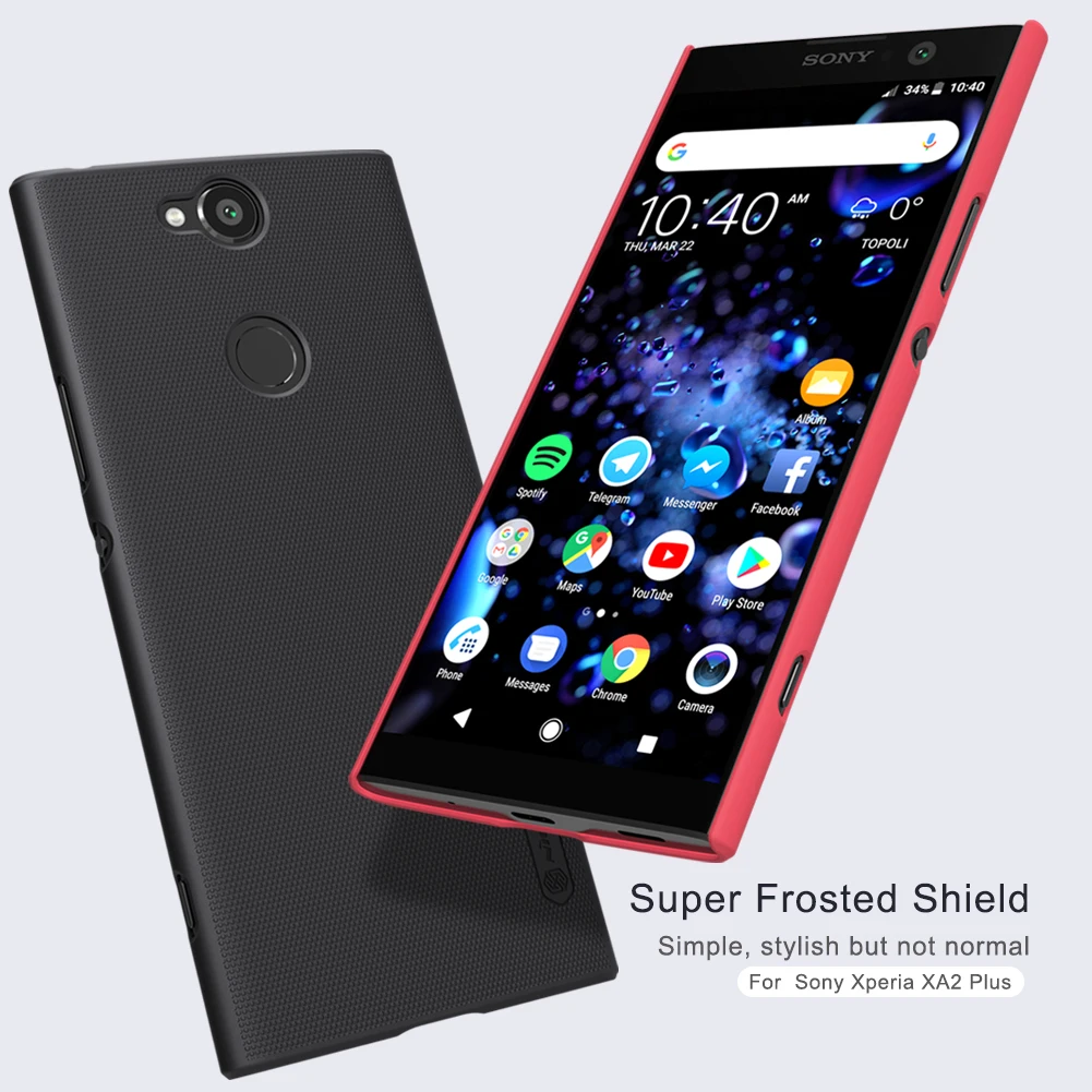 Чехол Nillkin для sony Xperia XA2 Plus матовый защитный твердый пластиковый чехол на заднюю панель для sony XA2 Plus чехол с держателем для телефона