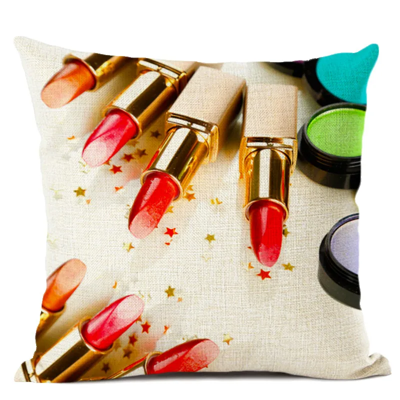 Ручная роспись цветы и флаконы духов наволочка для дивана домашний декор