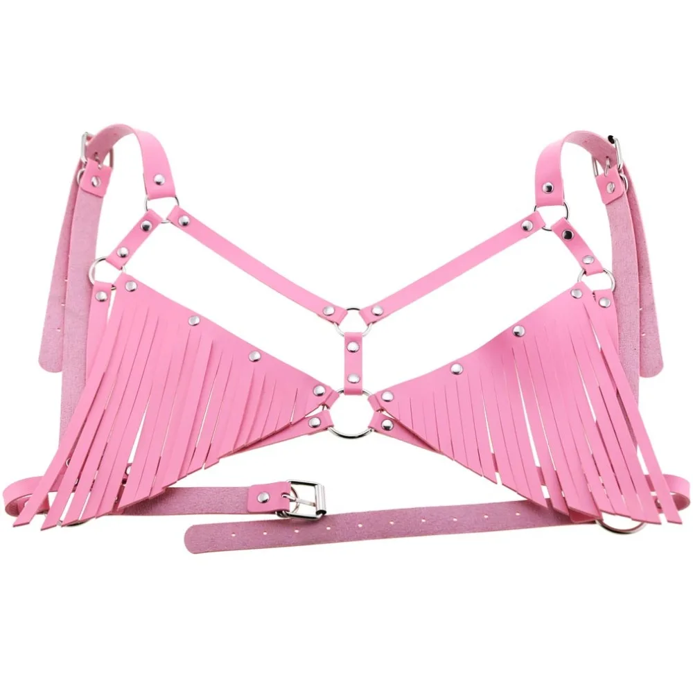 Сексуальные женские кожаные ремни бикини бюстгальтер для тела панк бондажные