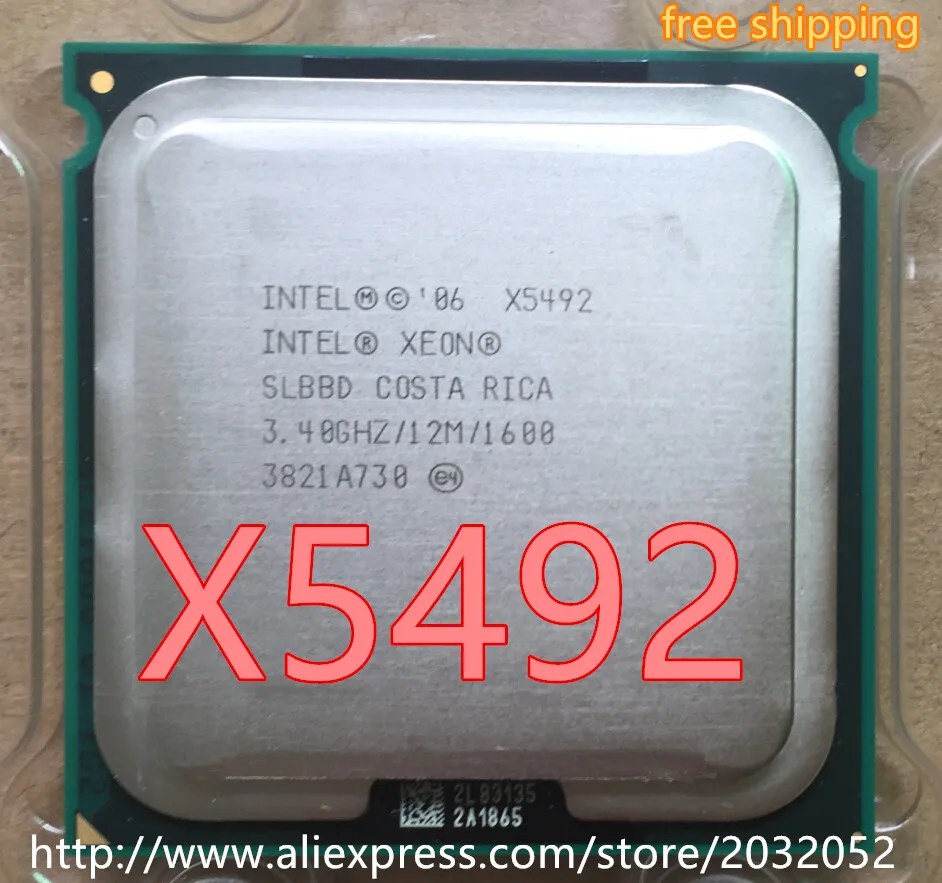Процессор Intel Xeon X5492 3 4 ГГц/12 МБ/1600 МГц/четырехъядерный LGA 771 ЦП/SLBBD (100% рабочий