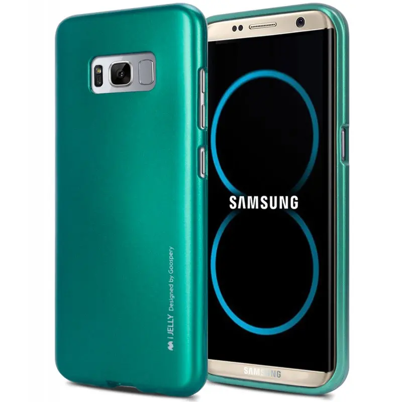 Для Samsung Galaxy S8 PLUS Mercury Goospery i-Jelly металлическая отделка тонкий бампер гибкий мягкий