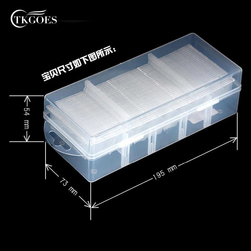 360 шт./кор. ультратонкие прозрачные накладные ногти с полным покрытием из акрила 12