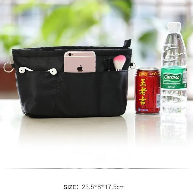 Size4 black Размер 5 Для женщин косметичка нейлоновый высококачественный вставить мешок организатор сумки мульти-функциональная дорожная косметичка девушка туалетные сумки - Цвет: Size4 black
