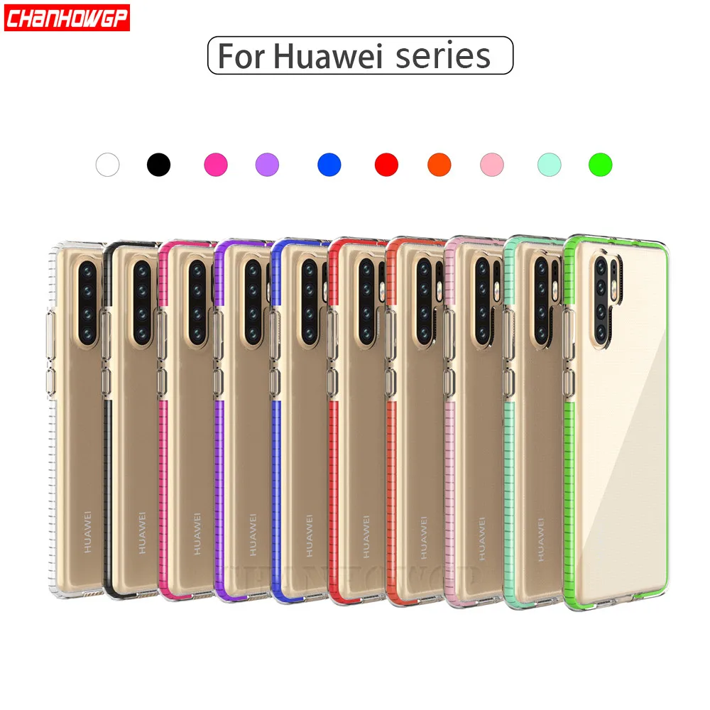 Двухцветный силиконовый чехол для Huawei Y5 Y6 Y7 Y9 P Smart Plus 2019 Honor 10i 8A 8C 7A 7C P30 Pro P20 Mate 10 20