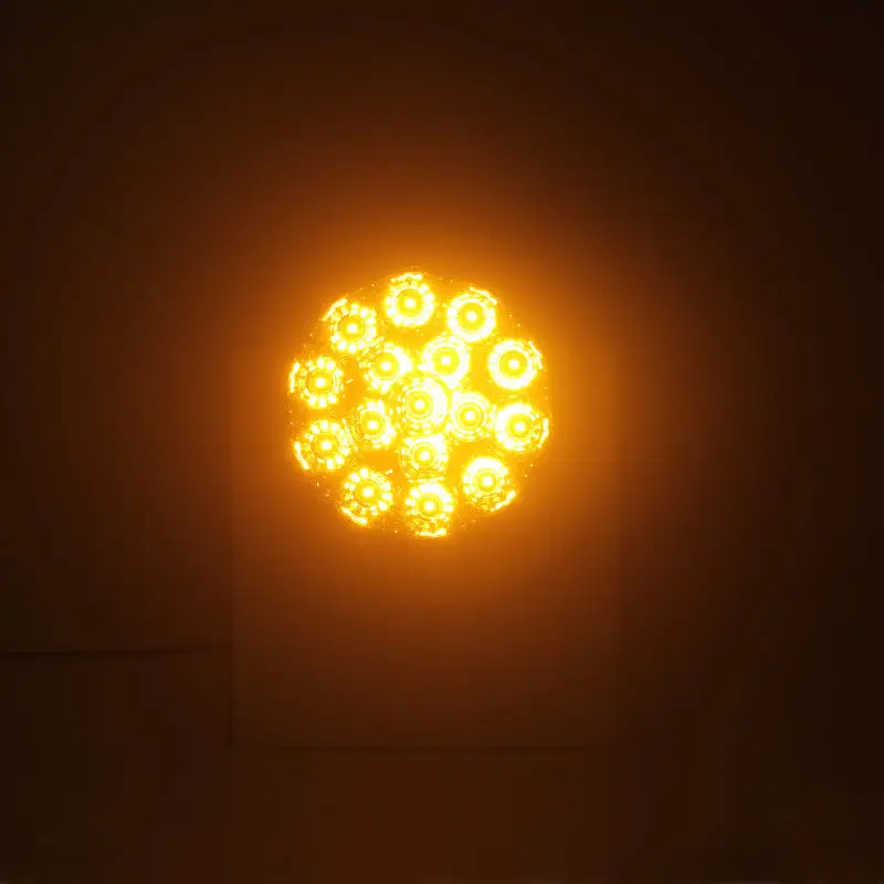 Fuleem 2 шт. 4 &quotЯнтарный 16LED грузовик прицеп Круглый отражатель стоп-сигнал поворота