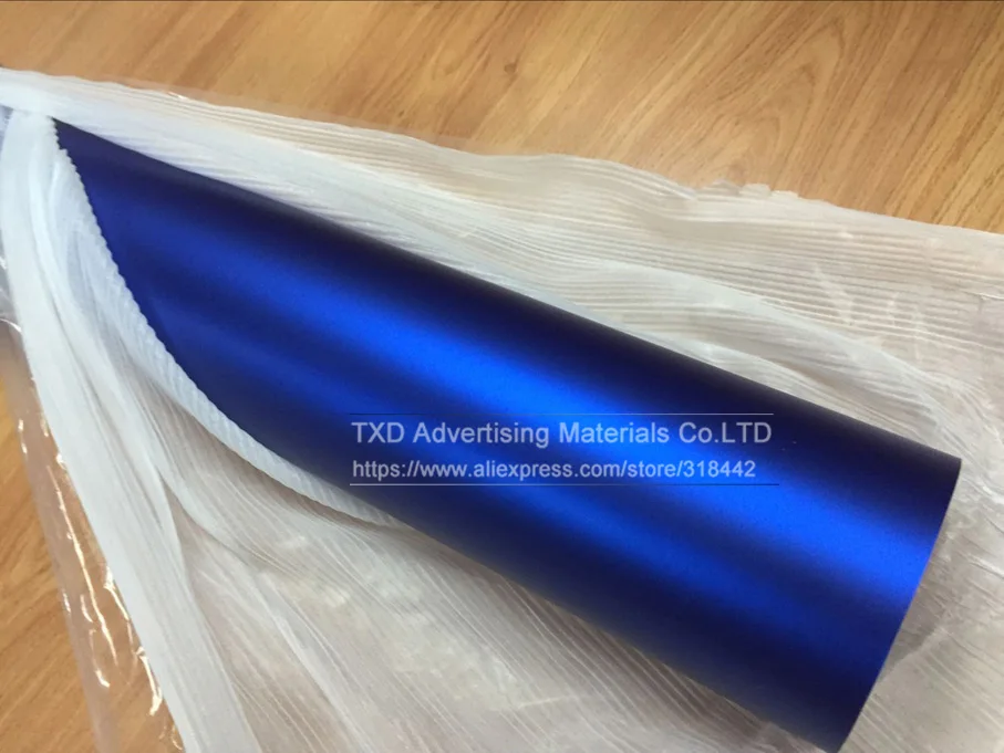 7 размеров на выбор Высококачественная синяя Глянцевая атласная хромированная