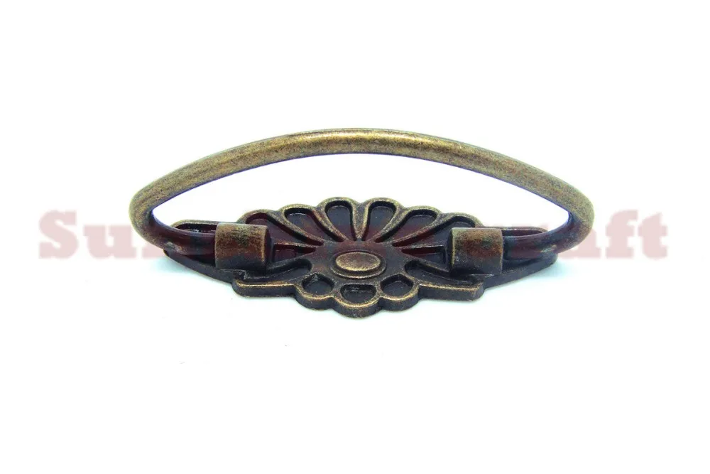 10 шт. 79 * 38 мм античная ручка сплава малый старинные ящик без типа печать ручкой