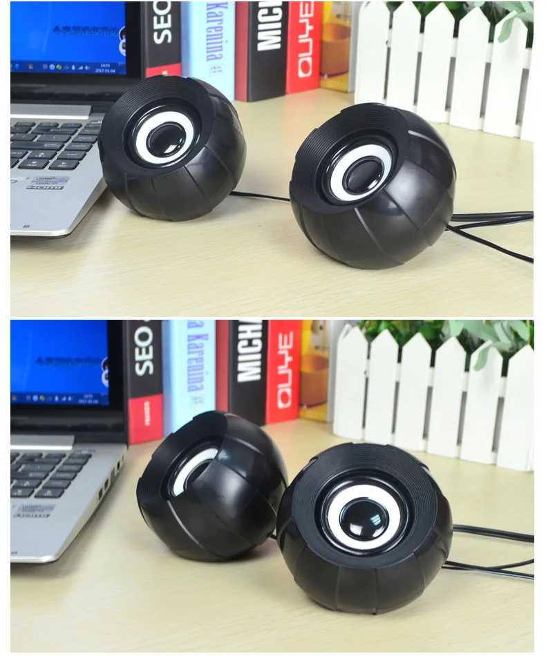 Portable Mini Speaker 3.5mm Wired Desktop Laptop Speakers Multimedia USB Computer Loudspeaker Super Bass Music Player