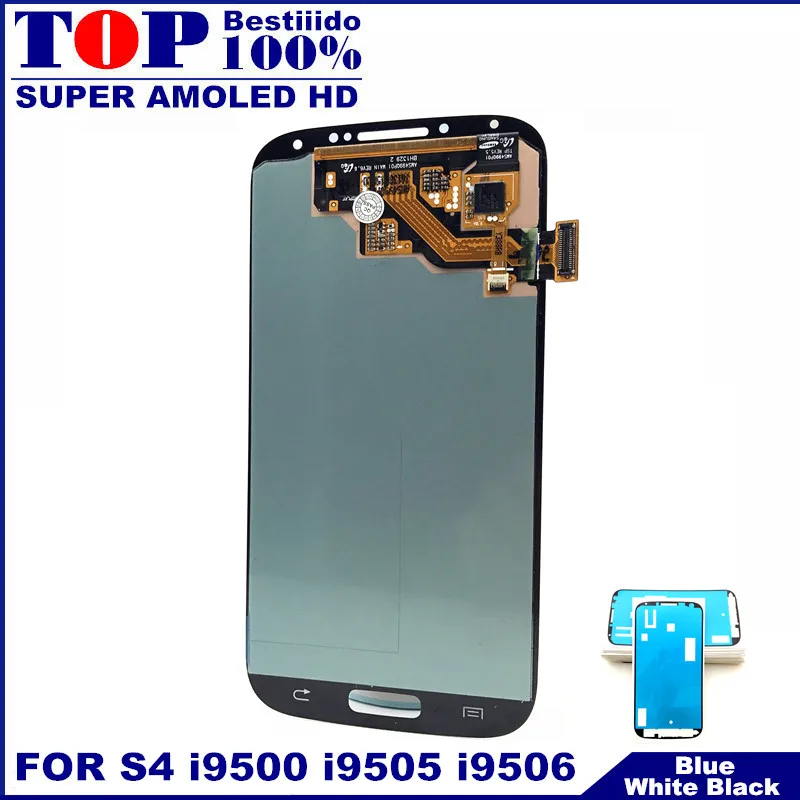 Протестированный супер AMOLED ЖК дисплей для samsung Galaxy SIV S4 i9500 i9505 i9506 i337 сенсорный