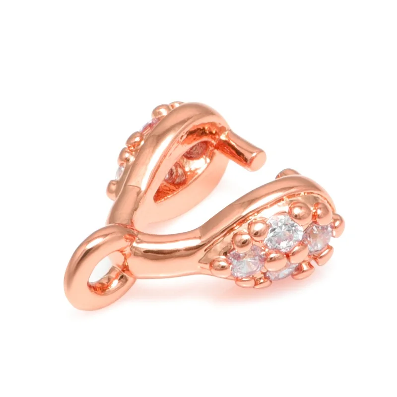 rose gold Фурнитура для бижутерии сережек выводы хук клип аксессуаров для женщин кристалл агат серьги ювелирных магазинов, чтобы бейлы швензы для изготовления серег - Цвет: rose gold