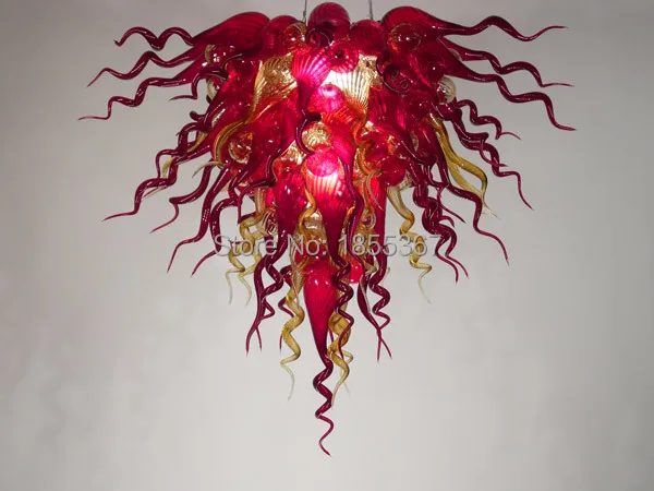 

Free Shipping Fancy Crystal 100% Handmade Hand Blown Art Glass Chandelier